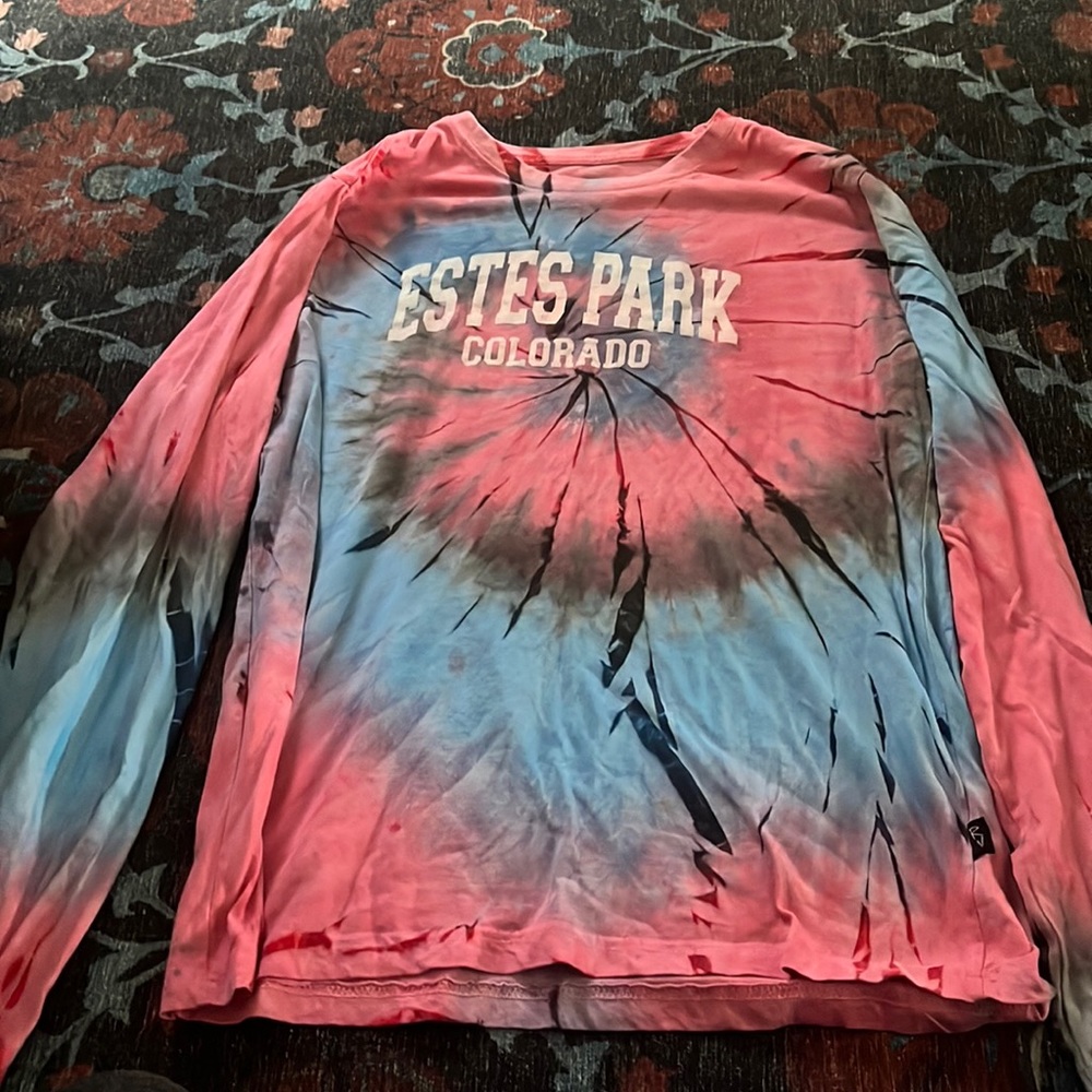 Estes Park Colorado Long Sleeve Tie Dye Tee